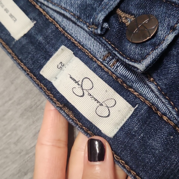 Jessica Simpson Brand "Kiss Me" Super Skinny Mid-Rise Dark Denim Jeans Jeggings - Picture 9 of 14